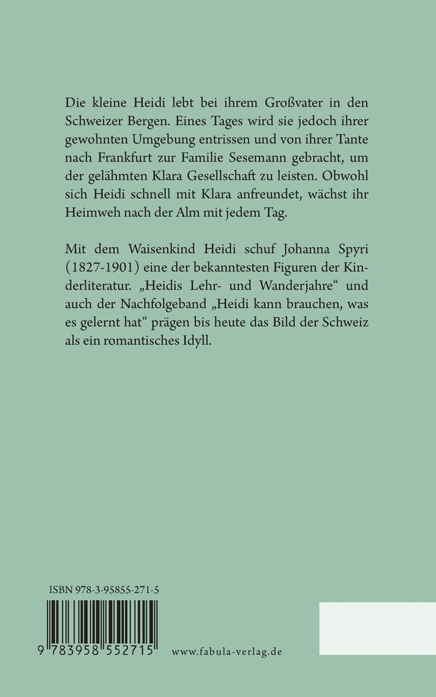 Heidis Lehr- und Wanderjahre