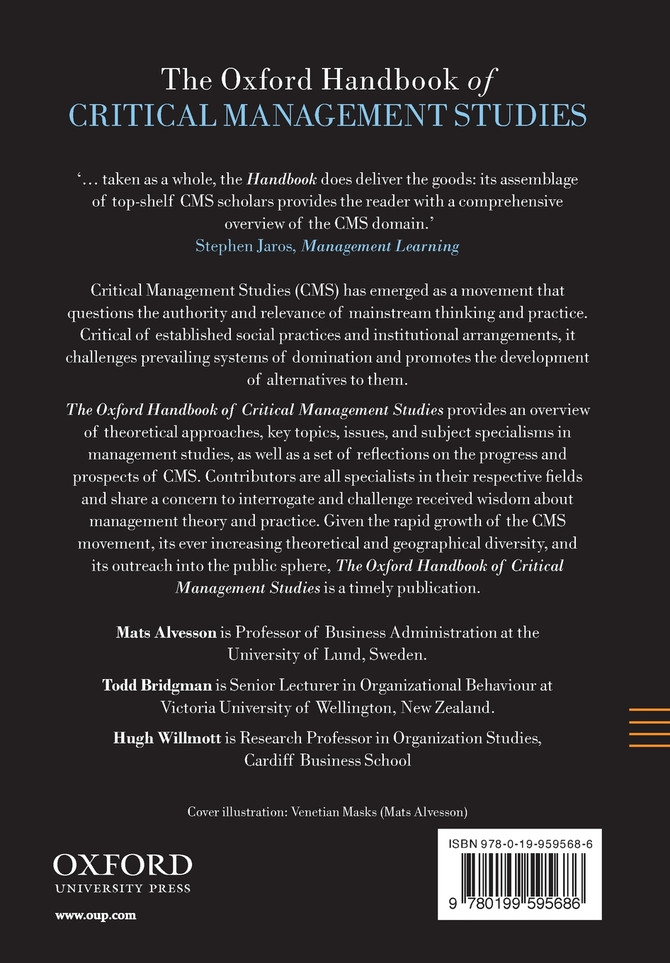 The Oxford Handbook of Critical Management Studies