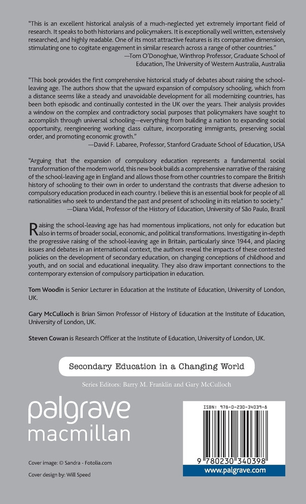 Secondary Education and the Raising of the School-Leaving Age