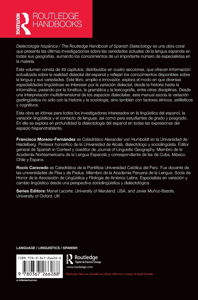 Dialectología hispánica / The Routledge Handbook of Spanish Dialectology