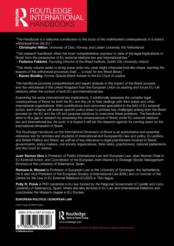 The Routledge Handbook on the International Dimension of Brexit