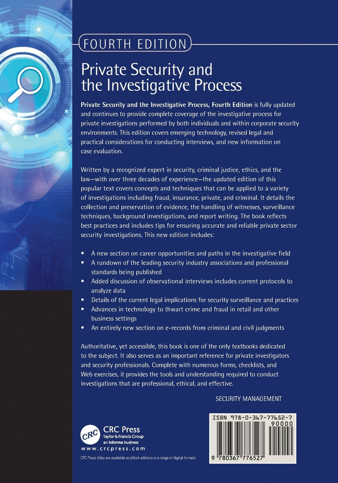 Private Security and the Investigative Process, Fourth Edition