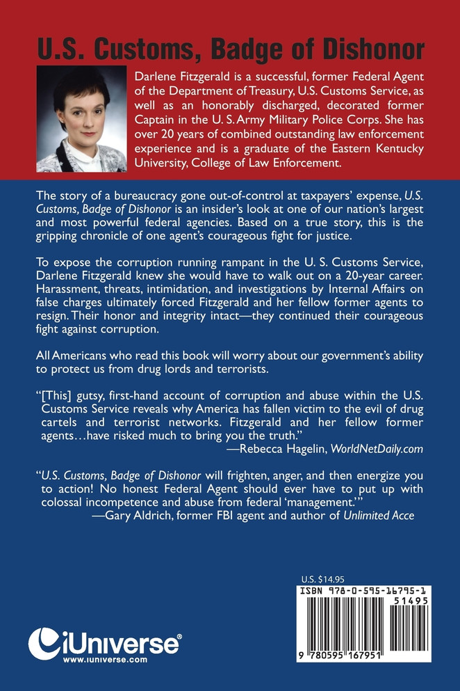 U.S. Customs, Badge of Dishonor