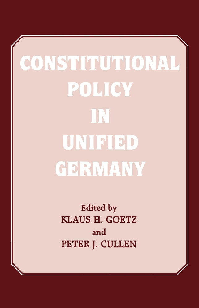 Constitutional Policy in Unified Germany