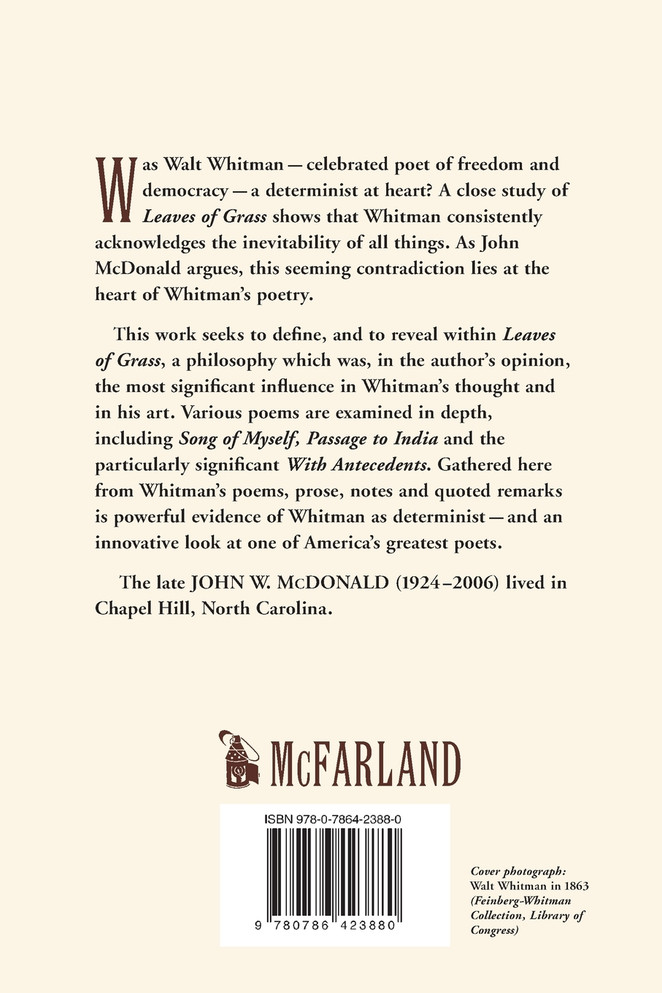 Walt Whitman, Philosopher Poet