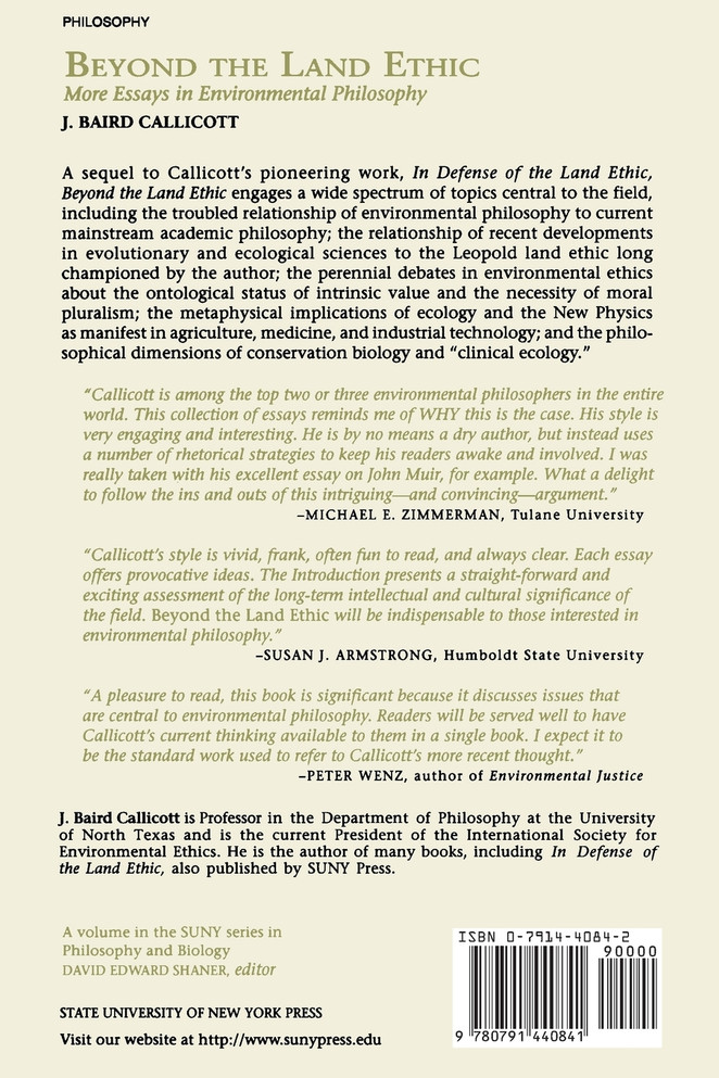 Beyond the Land Ethic