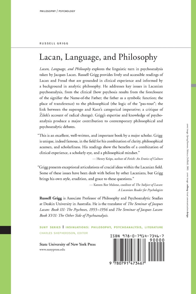 Lacan, Language, and Philosophy