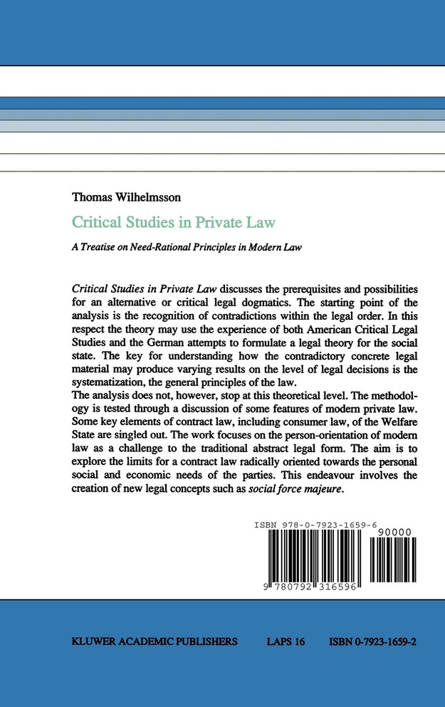 Critical Studies in Private Law