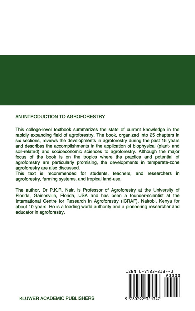 An Introduction to Agroforestry