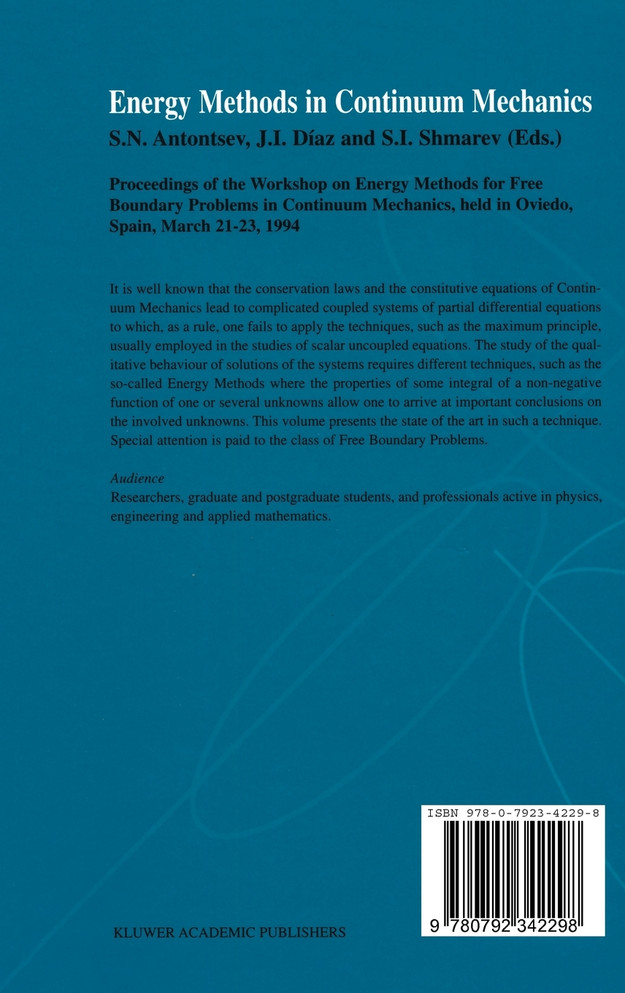 Energy Methods in Continuum Mechanics