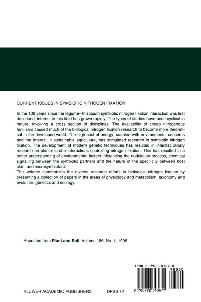 Current Issues in Symbiotic Nitrogen Fixation