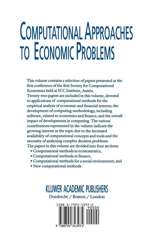 Computational Approaches to Economic Problems