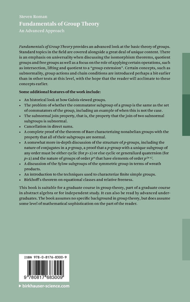 Fundamentals of Group Theory