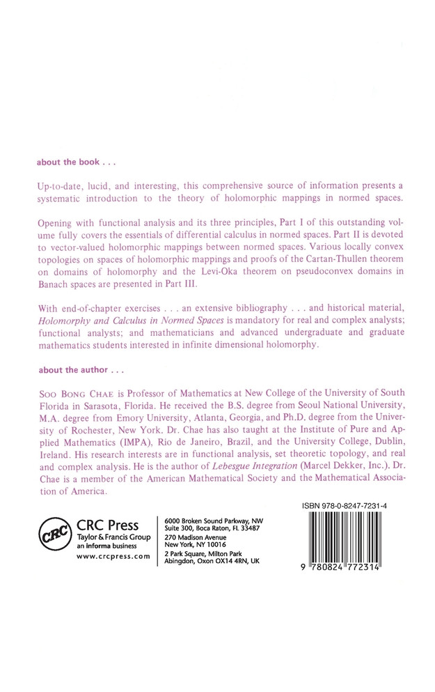 Holomorphy and Calculus in Normed SPates