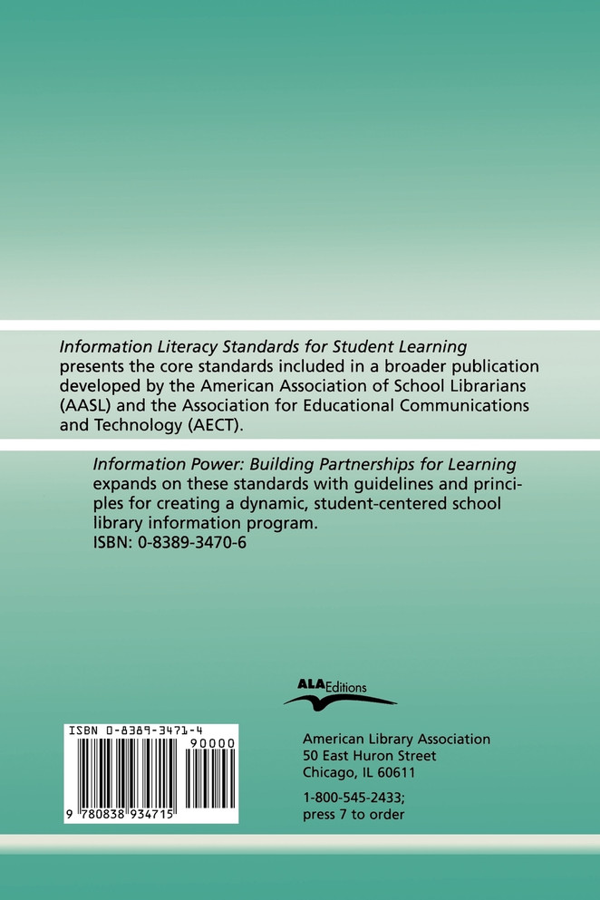 Information Literacy Standards for Student Learning