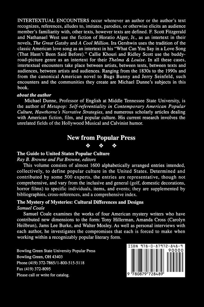 Intertextual Encounters in American Fiction, Film, and Popular Culture