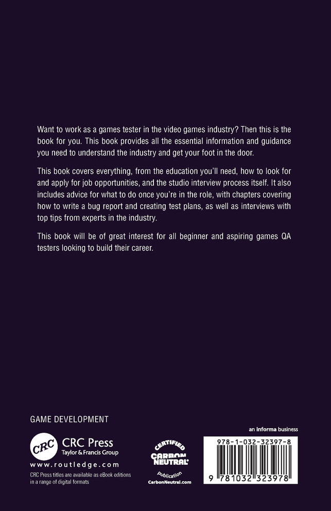 The Pocket Mentor for Video Game Testing