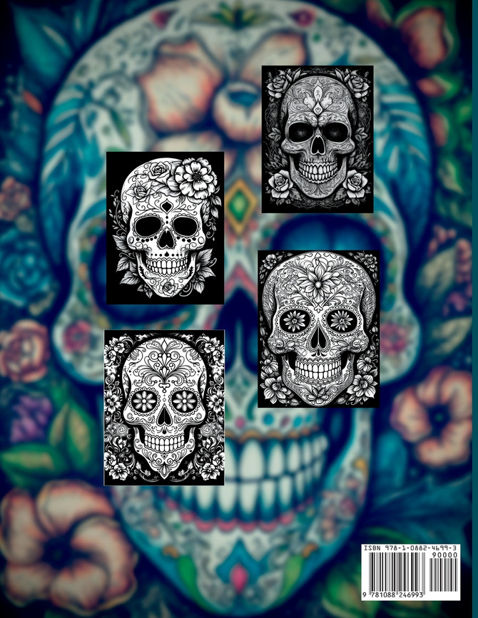 Dark Sugar Skulls Coloring Book