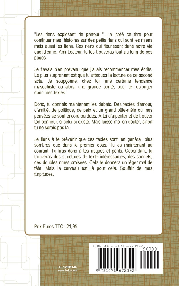 Les riens explosent de partout