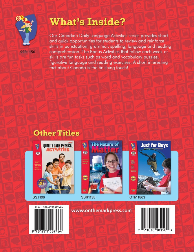 Canadian Daily Language Activities Grade 7