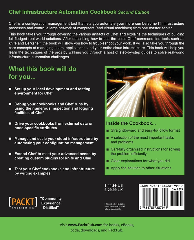 Chef Infrastructure Automation Cookbook - Second Edition