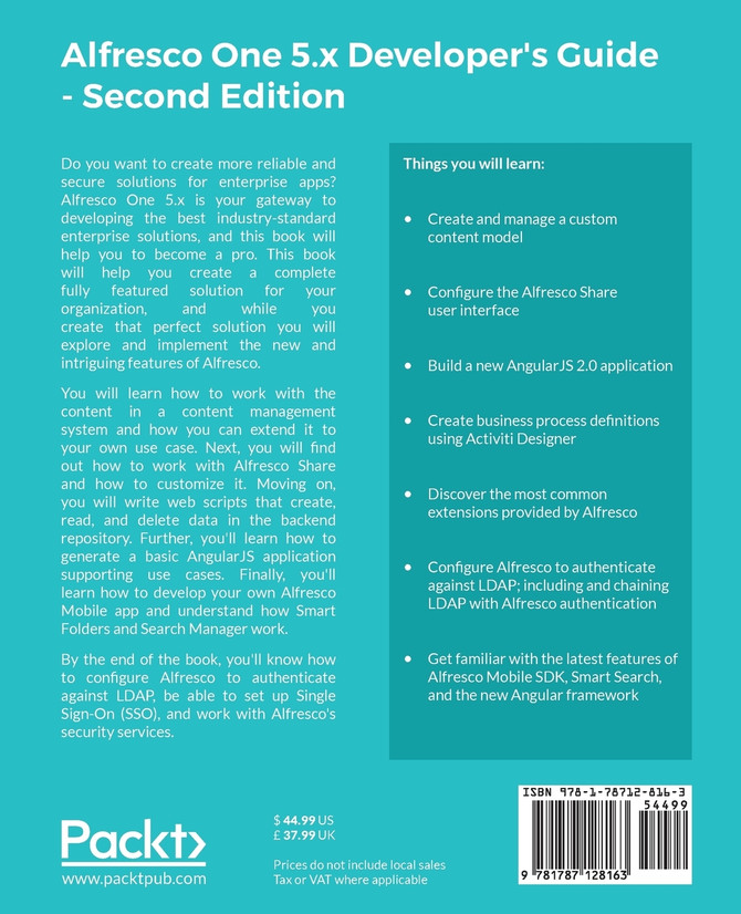 Alfresco One 5.x Developer's Guide-Second Edition