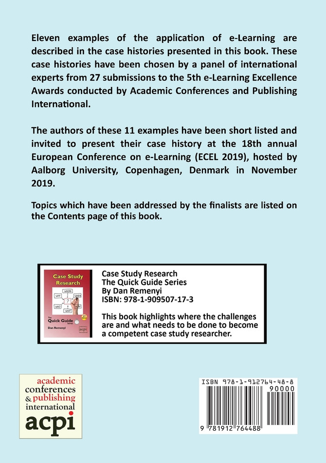 5th e-Learning Excellence Awards 2019  An Anthology of Case Histories