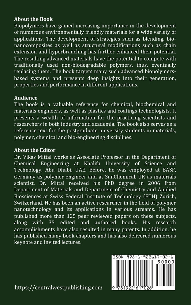 Biopolymers Based Advanced Materials (Volume 2)