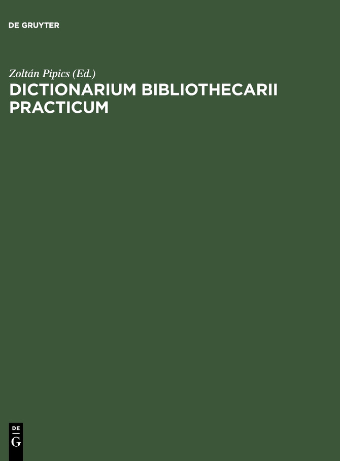 Dictionarium bibliothecarii practicum