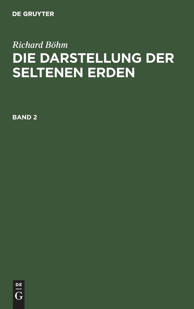 Die Darstellung der seltenen Erden Die Darstellung der seltenen Erden