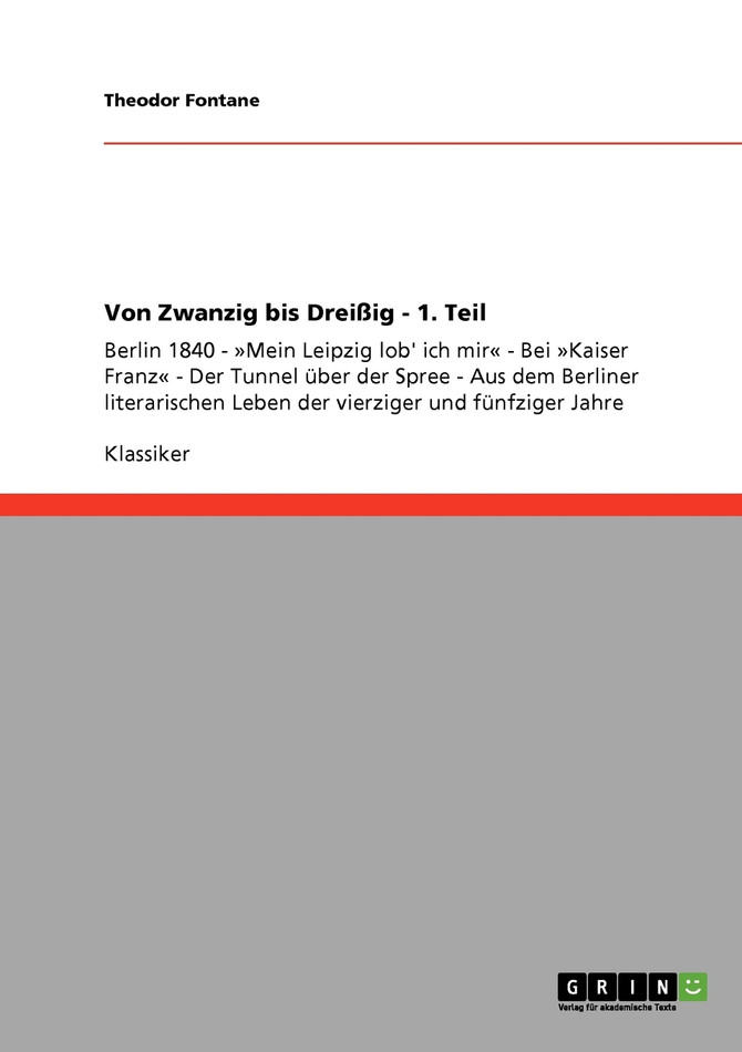 Von Zwanzig bis Dreißig - 1. Teil