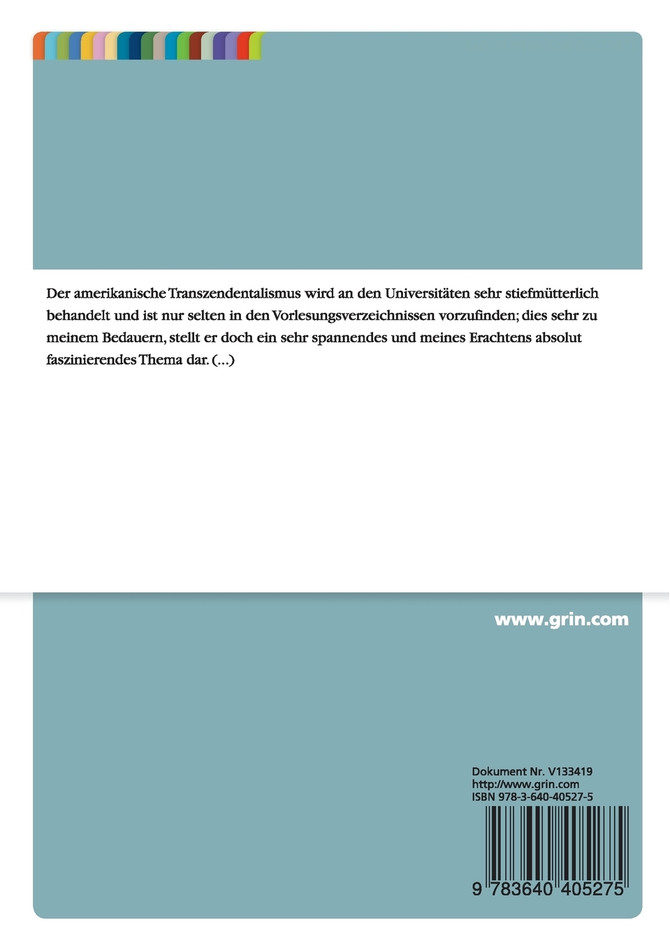 Der Amerikanische Transzendentalismus