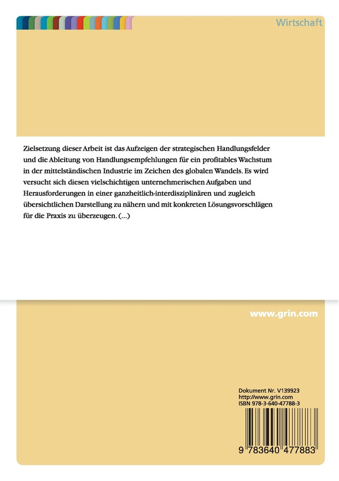 Wachstumsstrategien mittelständischer Unternehmen im Zeichen des globalen Wandels