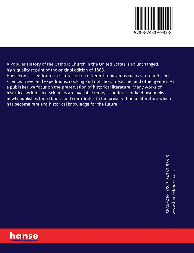 A Popular History of the Catholic Church in the United States