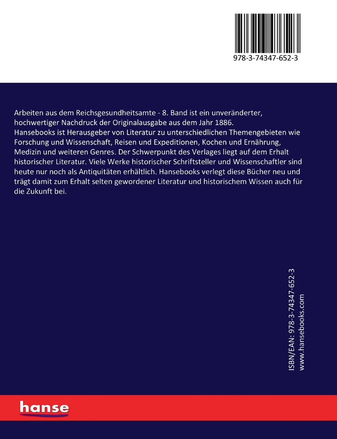 Arbeiten aus dem Reichsgesundheitsamte