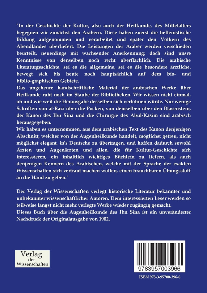 Die Augenheilkunde des Ibn Sina