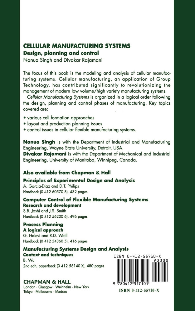 Cellular Manufacturing Systems