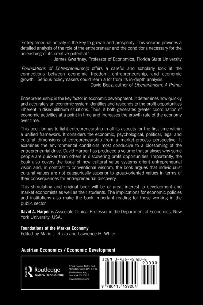 Foundations of Entrepreneurship and Economic Development