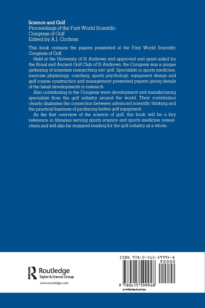 Science and Golf (Routledge Revivals)
