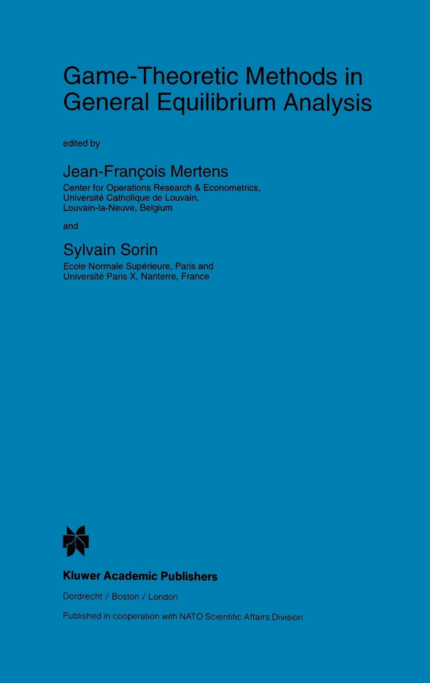 Game-Theoretic Methods in General Equilibrium Analysis