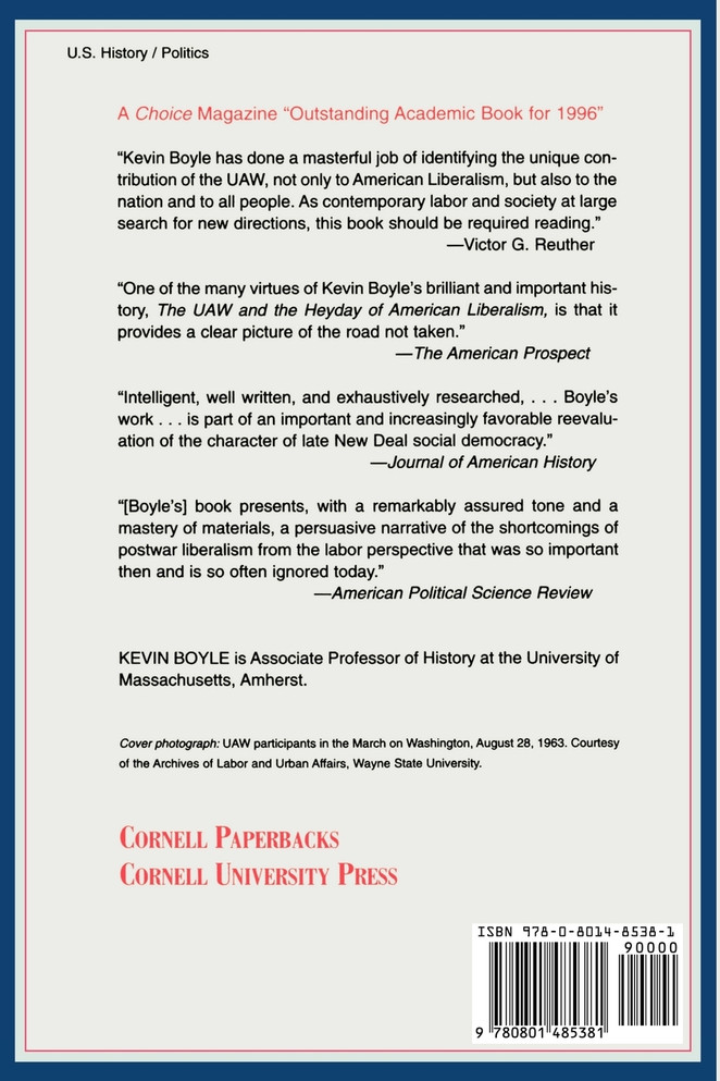 The UAW and the Heyday of American Liberalism, 1945 1968