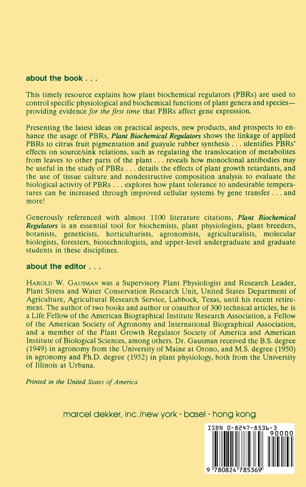 Plant Biochemical Regulators