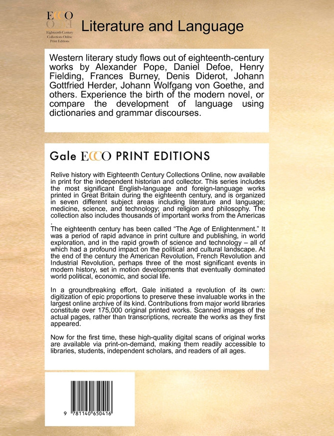 Paradise lost. A poem, the author John Milton. Book the first.