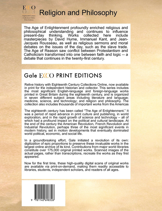 A specimen of true philosophy; in a discourse on Genesis the fifth chapter and the first verse. By Arth. Collier, ...