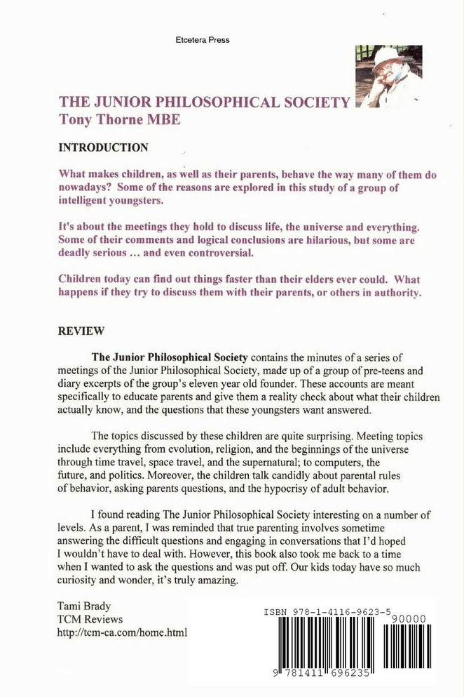 THE JUNIOR PHILOSOPHICAL SOCIETY