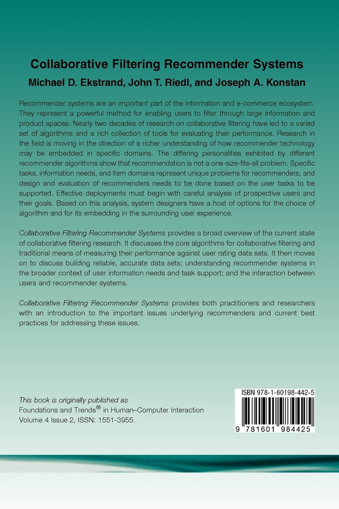 Collaborative Filtering Recommender Systems