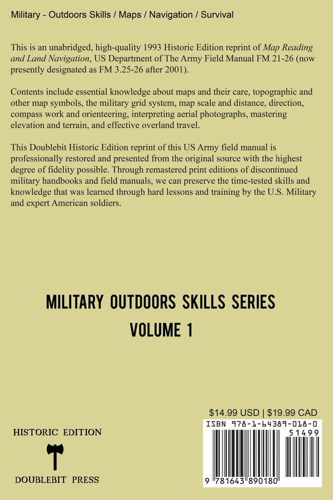 Map Reading And Land Navigation - Army FM 21-26 (1993 Historic Edition)