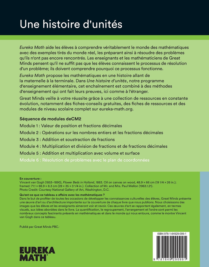 French - Eureka Math Grade 5 Learn Workbook #4 (Modules 6)