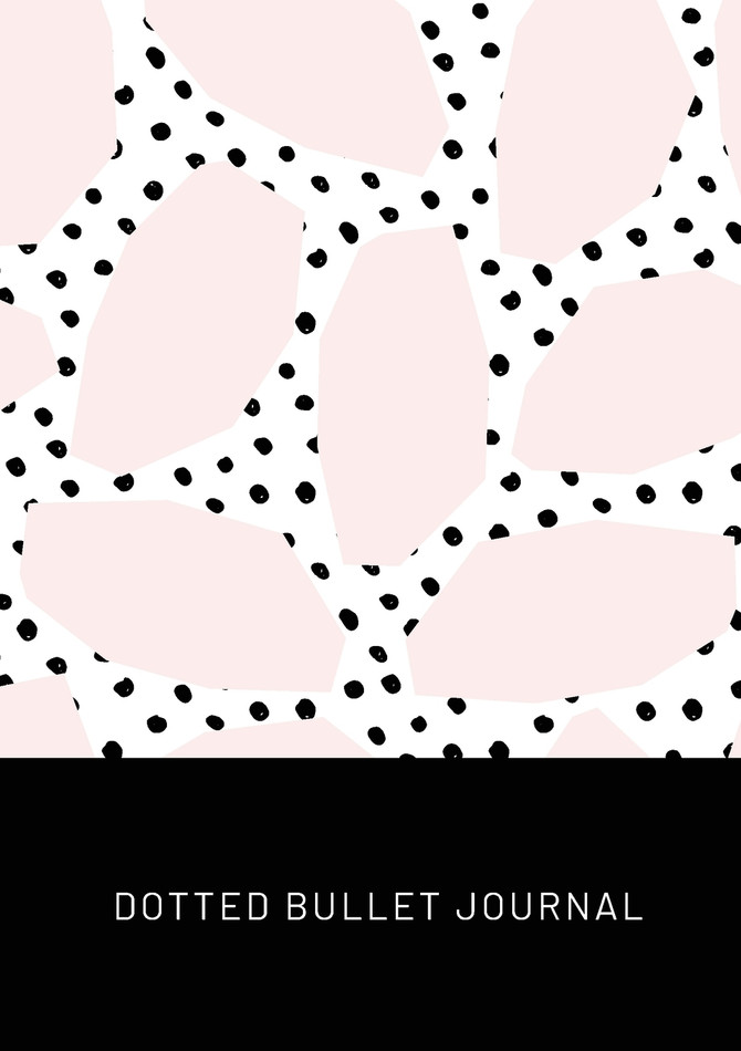 Pink Spots with Black Polka Dots - Dotted Bullet Journal