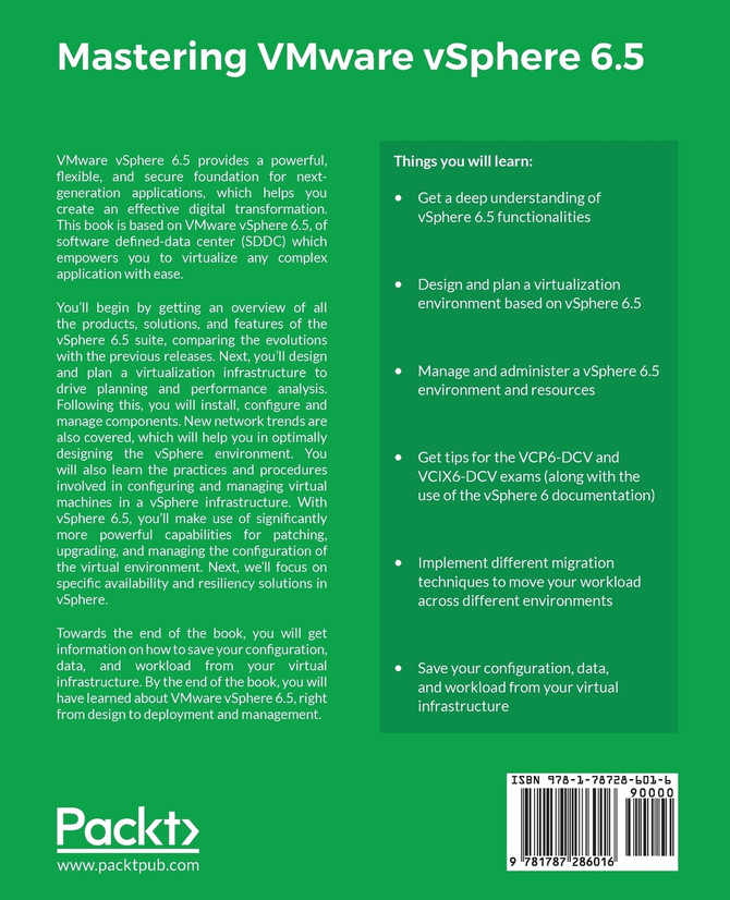 Mastering VMware vSphere 6.5